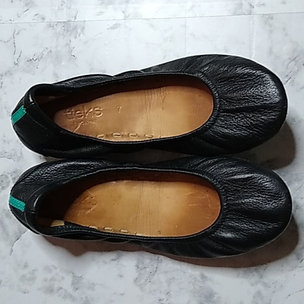 Tieks by Gavrieli Matte Black Ballerina The Ballet Flats Shoes Leather Size US 7